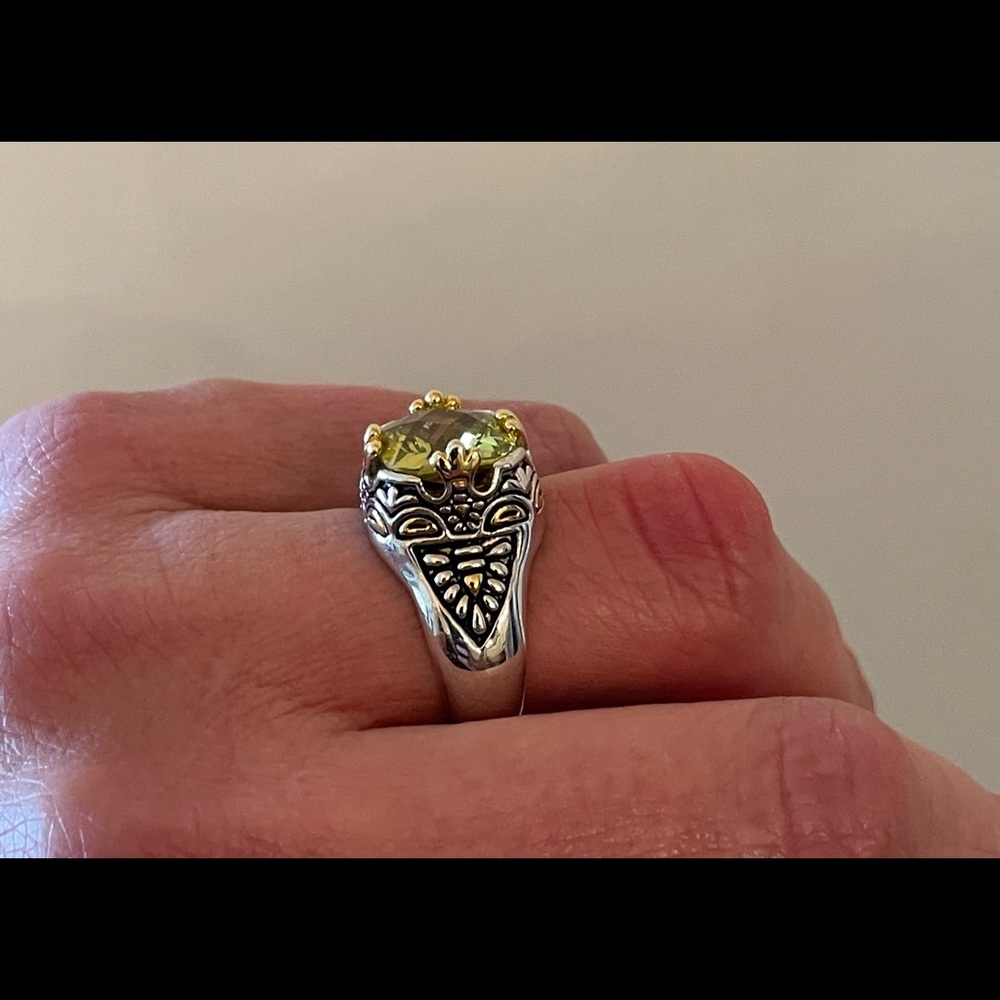 Solid Sterling Silver Genuine Yellow Citrine Two … - image 6